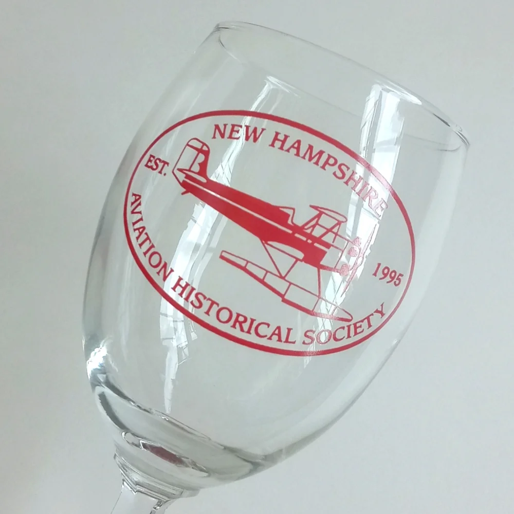 Vintage Aviation Wine Glasses Set of 2